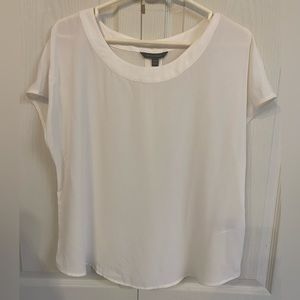 Banana Republic White Short Sleeve Blouse White Size: M